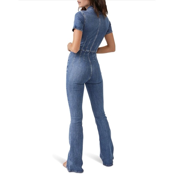 Free People Blue Denim Jumpsuit - Picture 1 of 16